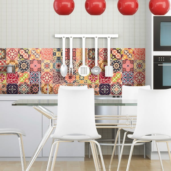 Zestaw 30 naklejek ściennych Ambiance Cement Tiles La Valette, 10x10 cm-image-3