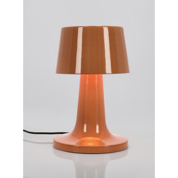 Pomarańczowa metalowa lampa stołowa LED z metalowym kloszem (wysokość 51 cm) Turner – Bizzotto-image-1