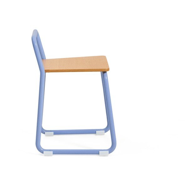 Niebieskie metalowe krzesło dziecięce Tinn – Kave Home-image-3