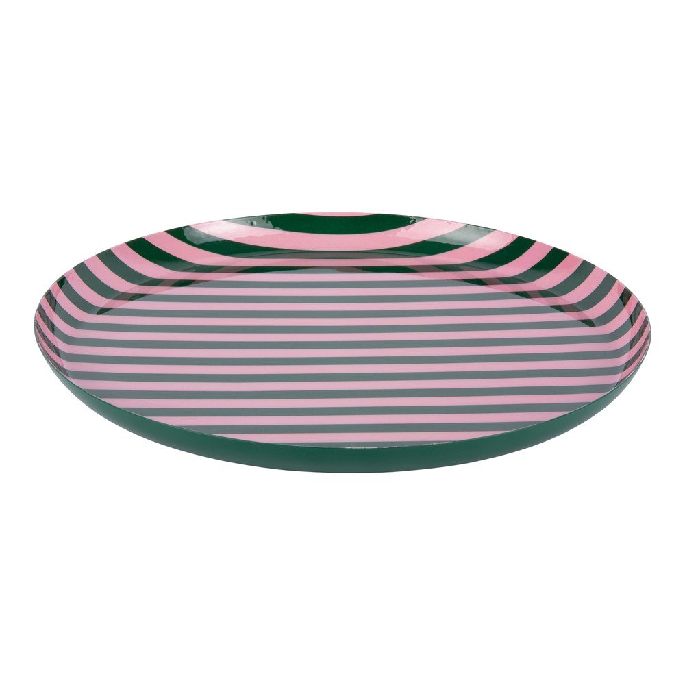 Zielony/jasnoróżowy żelazny talerz ø 30 cm Animado – PT LIVING