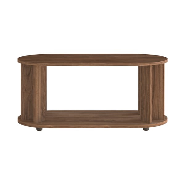 Stolik z blatem w dekorze drewna orzechowego 110x50 cm Nora – TemaHome-image-2