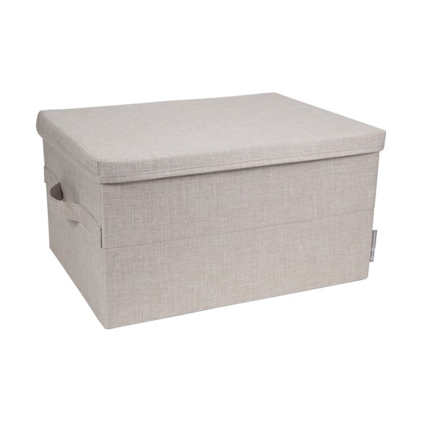 Beżowy tekstylny pojemnik z pokrywką 34x45x25 cm Soft Storage – Bigso Box of Sweden