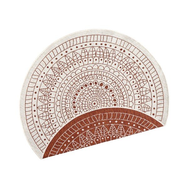 Czerwony dywan dwustronny odpowiedni na zewnątrz NORTHRUGS Porto, Ø 140 cm