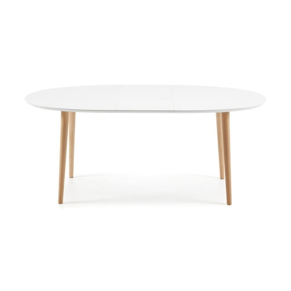 Biały rozkładany stół z białym blatem 90x140 cm Oqui – Kave Home-image-2