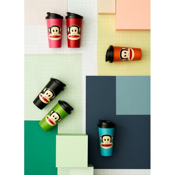 Czarny kubek z pokrywką Paul Frank-image-2