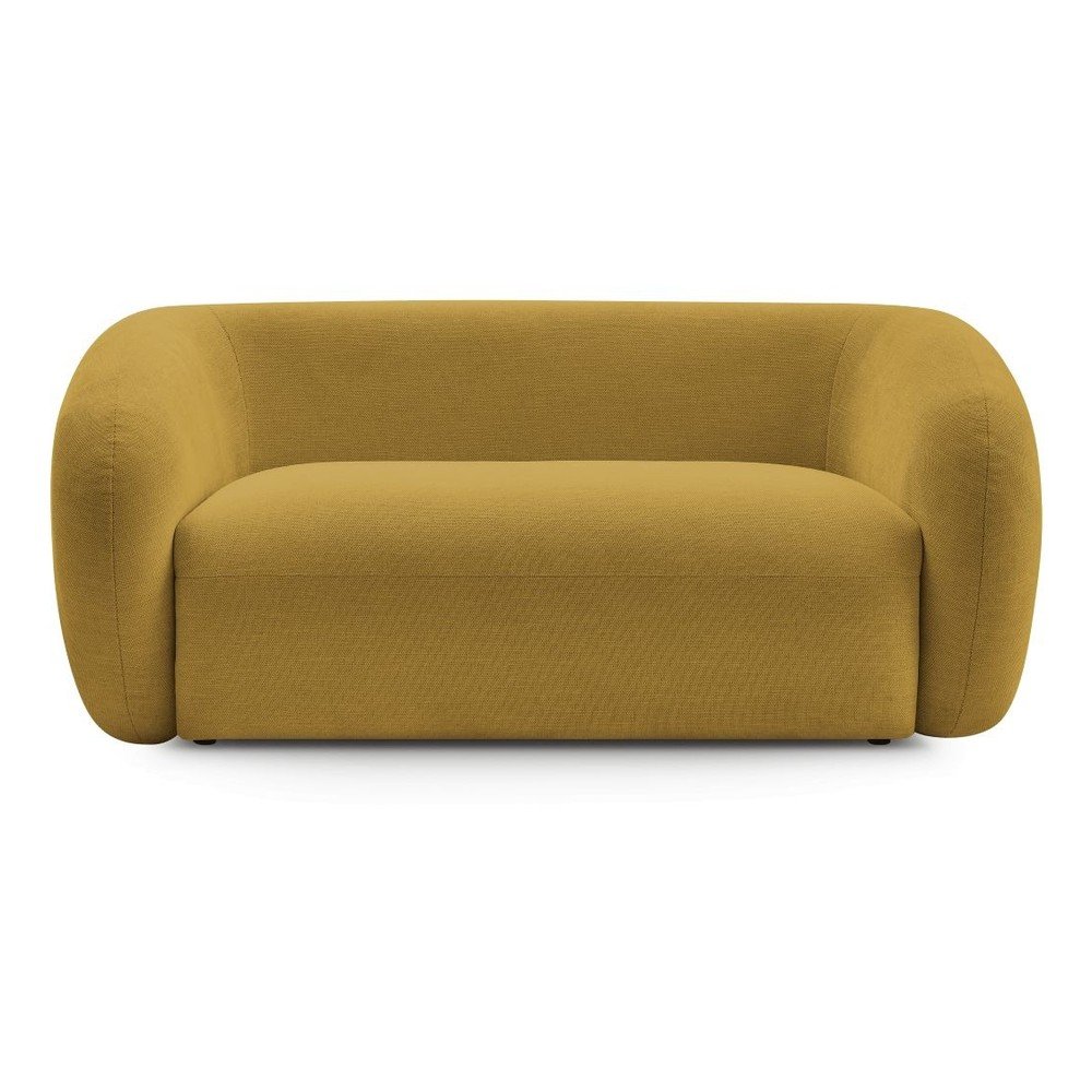 Żółta sofa z tkaniny szenilowej 160 cm Celine – Bobochic Paris