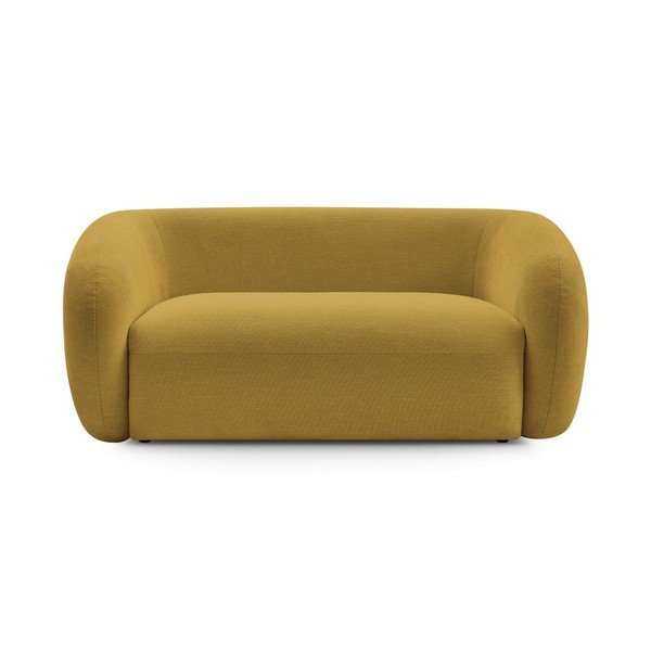 Żółta sofa z tkaniny szenilowej 160 cm Celine – Bobochic Paris