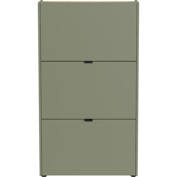 Szarobrązowa uchylna szafka na buty 71x127x22 cm Ameca – Germania-image-3