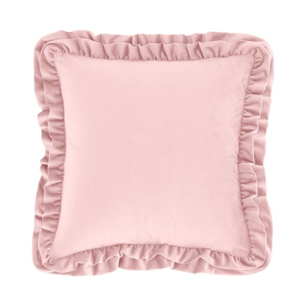 Aksamitna poduszka dekoracyjna 43x43 cm Velvet Double Frill – Catherine Lansfield