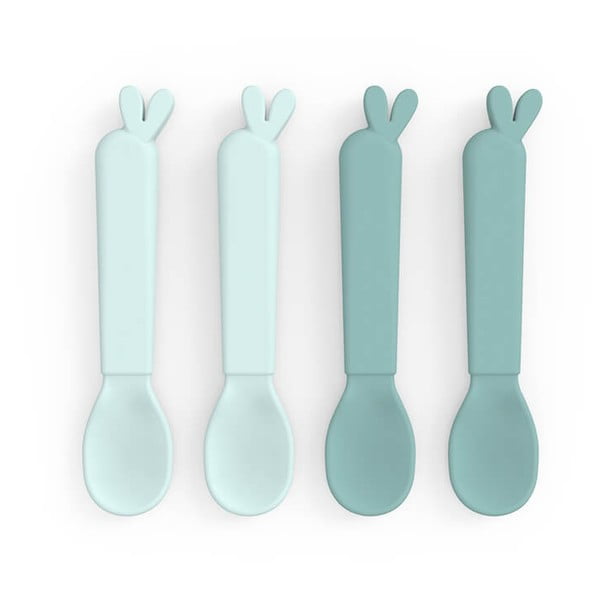 Zestaw 4 niebieskich łyżeczek dla dzieci Lalee – Done by Deer-image-1
