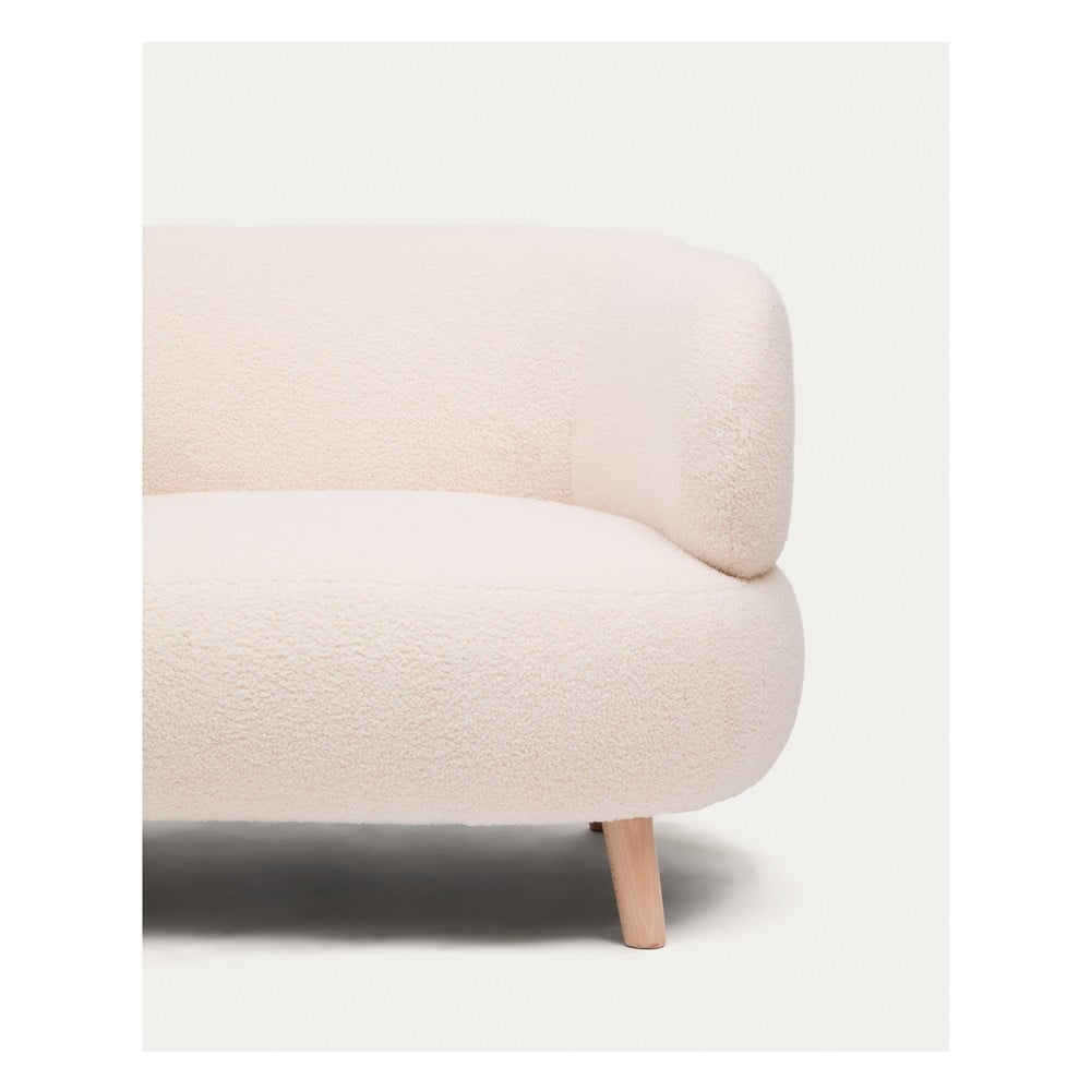 Beżowy fotel z materiału bouclé Luisa – Kave Home (zdjęcie 9)