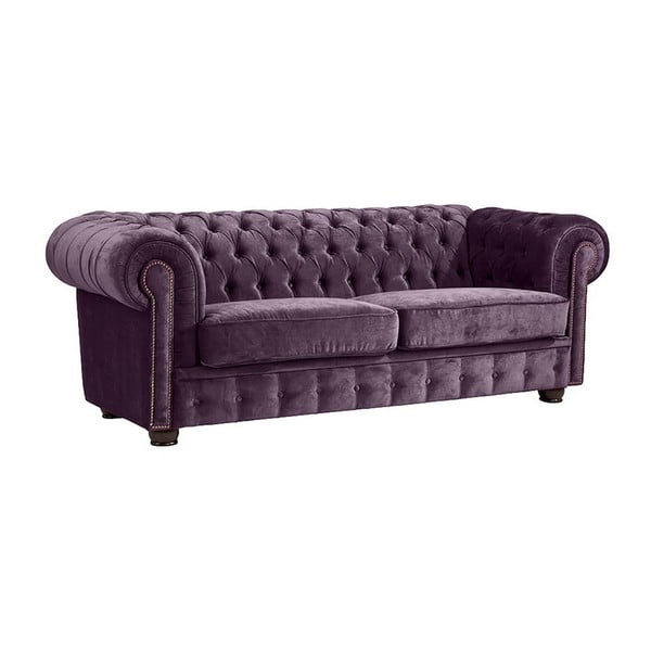 Fioletowa sofa Max Winzer Norwin Velvet, 174 cm