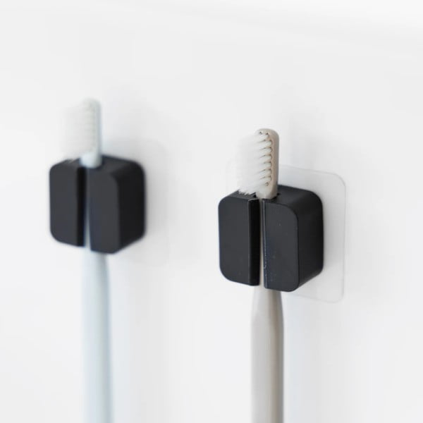 Czarne silikonowe uchwyty wielofunkcyjne zestaw 2 szt. Film Hook – YAMAZAKI-image-2