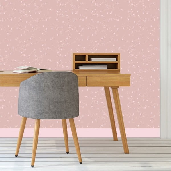 Różowa tapeta do pokoju dziecięcego Art For Kids Constellation, 48x1000 cm-image-1