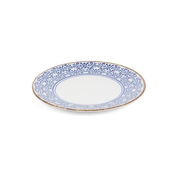 Biały/niebieski porcelanowy talerz deserowy ø 16 cm Azul – BonBistro-image-2