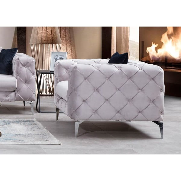 Jasnoszary fotel Como – Artie-image-2