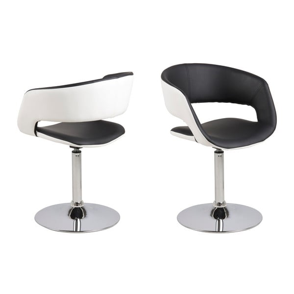 Czarno-białe krzesło Actona Grace-image-1