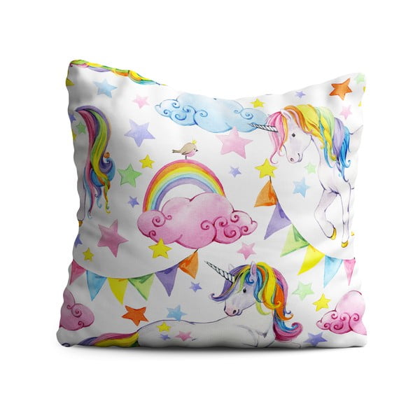 Poduszka dziecięca OYO Kids Colorful Unicorn Pattern, 40x40 cm