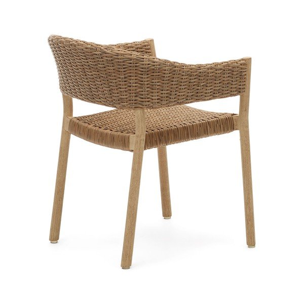 Drewniane krzesło ogrodowe w naturalnym kolorze Pola – Kave Home-image-3