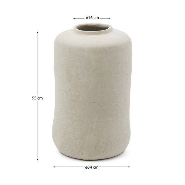 Kremowy wysoki wazon z papier mâché (wysokość 55 cm) Serina – Kave Home-image-4