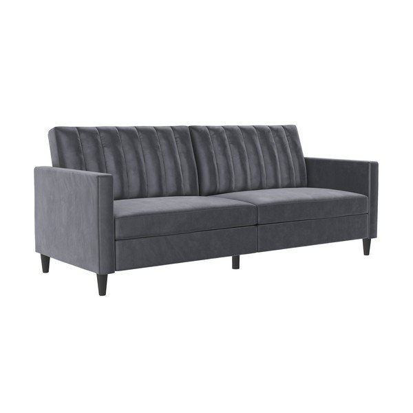 Szara aksamitna sofa 207 cm Celine – Støraa