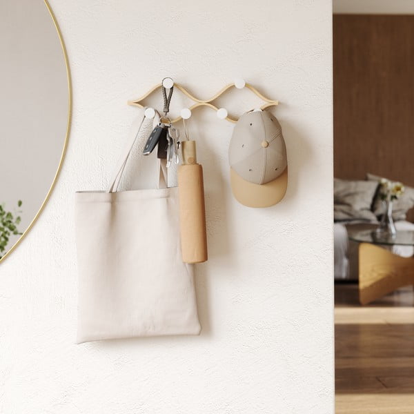 Wieszak ścienny z litego drewna kauczukowego Montage – Umbra-image-1