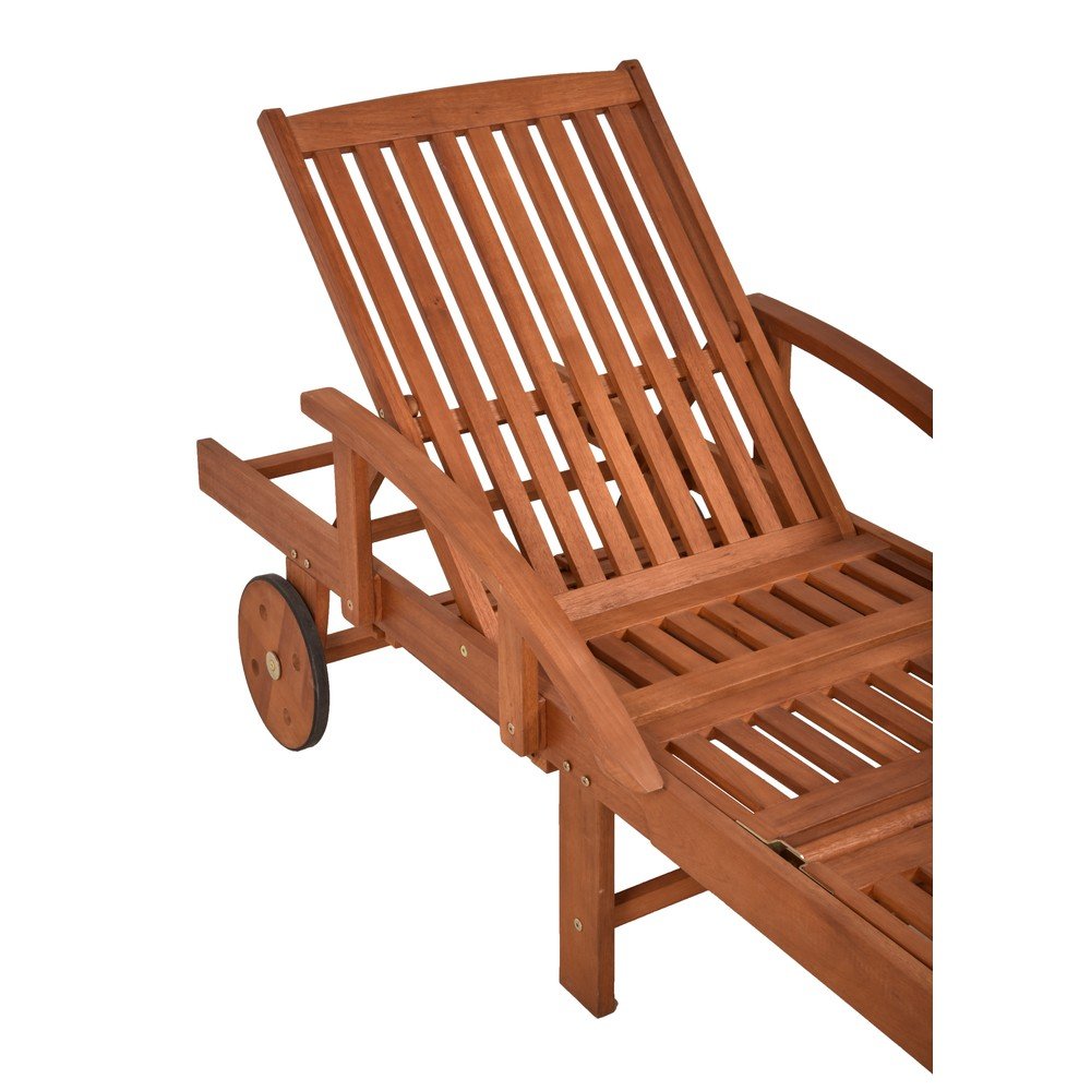Brązowy drewniany leżak ogrodowy Beverly Hills – Garden Pleasure (zdjęcie 9)