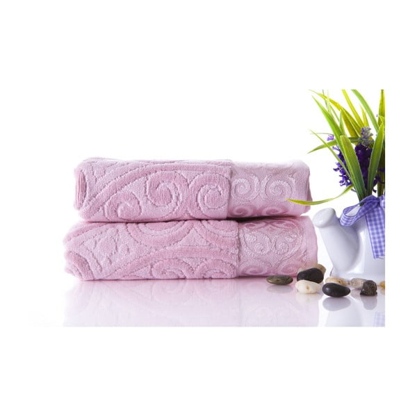 Zestaw 2 ręczników Hanzade Pink, 50x90 cm