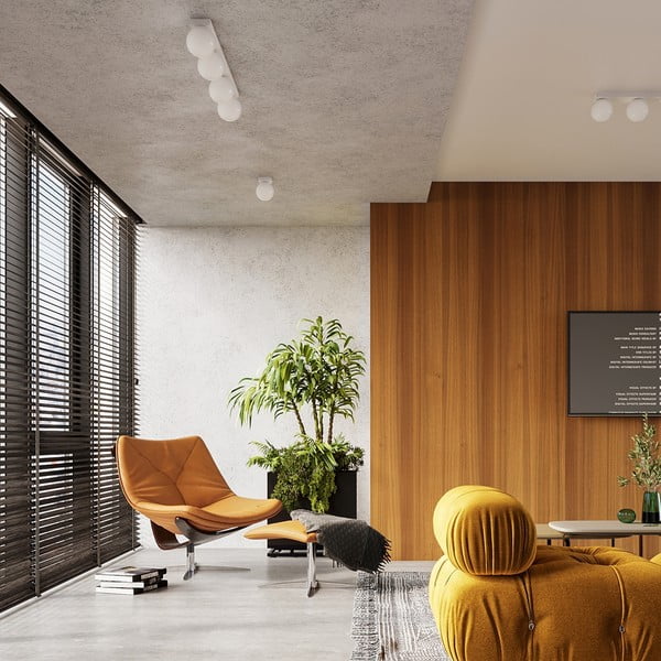 Biała lampa sufitowa ze szklanym kloszem ø 12 cm Umerta – Sollux-image-1