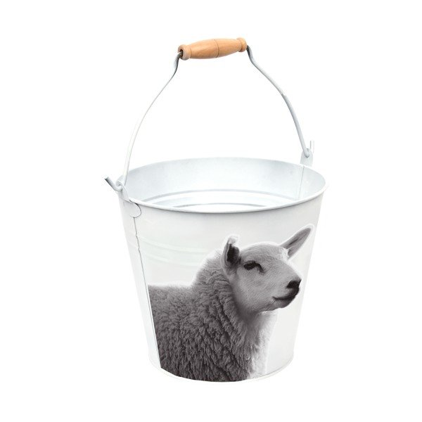 Wiaderko Esschert Design B&W Sheep, wys. 19,9 cm