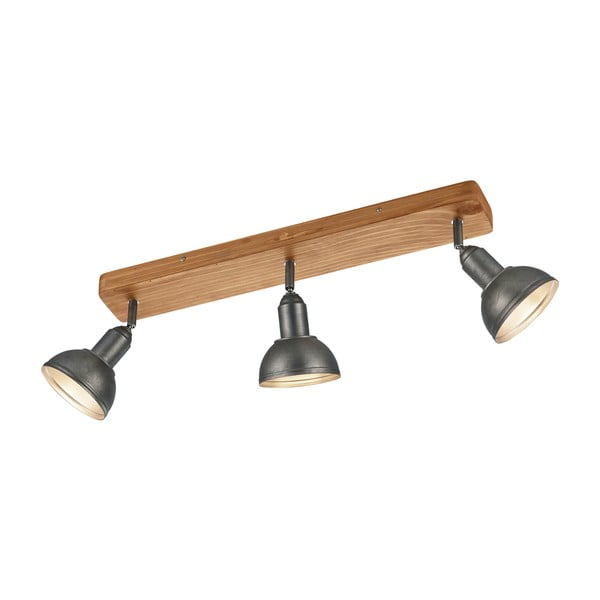 Ciemnoszaro-naturalna lampa punktowa 11x58 cm Delhi – Trio
