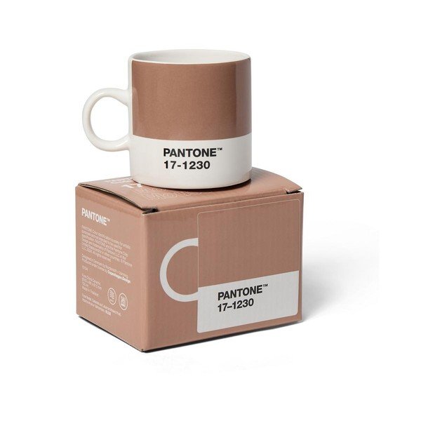 Jasnobrązowy ceramiczny kubek na espresso 120 ml Mocha Mousse 17-1230 – Pantone-image-1