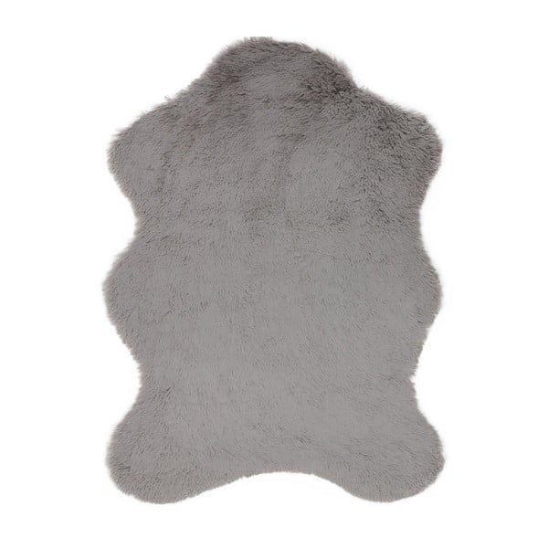 Szary dywan ze sztucznej skóry Tavsantuyu Grey, 80x105 cm