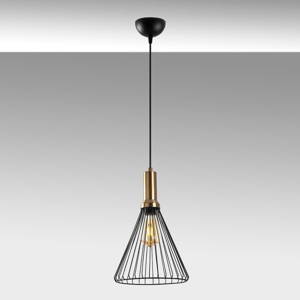 Czarna lampa wisząca z metalowym kloszem ø 24 cm Dear – Opviq lights-image-3