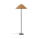 Czarno-naturalna lampa stojąca z rattanowym kloszem (wys. 154 cm) Urania – Kave Home
