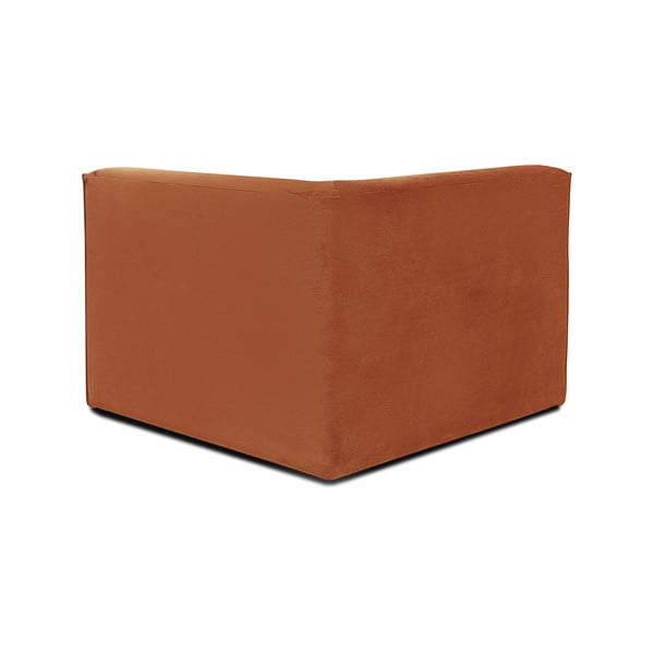 Pomarańczowy narożny moduł sztruksowej sofy Scandic Sting-image-3