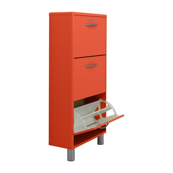 Czerwona szafka na buty z uchylnymi drzwiczkami Malibu – Tenzo-image-3