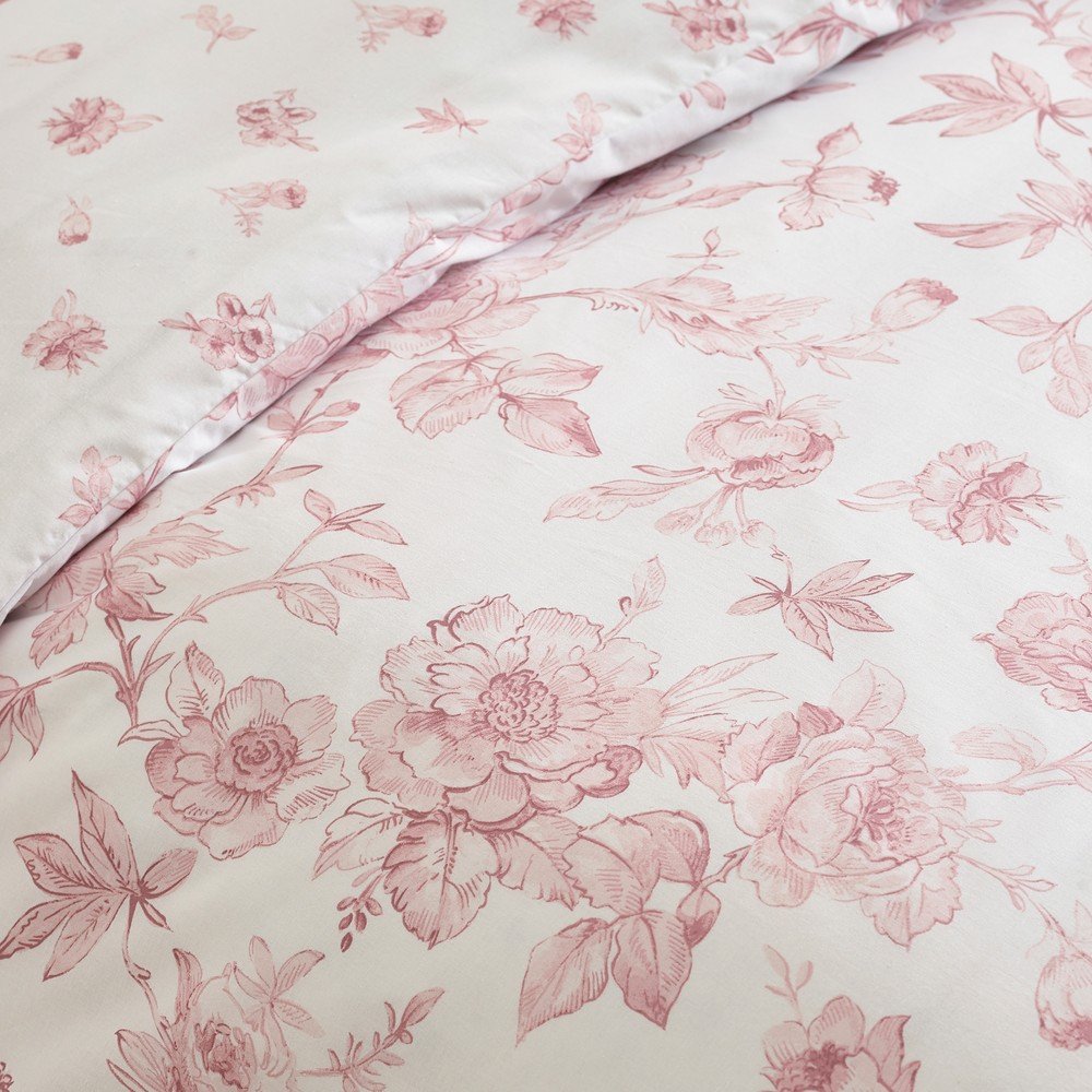 Różowa pościel dwuosobowa 3-częściowa 200x200 cm Mirabelle – Catherine Lansfield (zdjęcie 5)