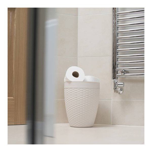 Kremowy kosz łazienkowy Addis Rattan Bath Bin Calico, 5 l-image-2