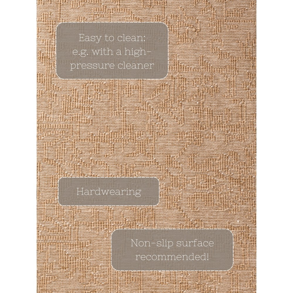 Chodnik odpowiedni na zewnątrz w beżowo-śmietankowym kolorze 80x250 cm Duet Kona – NORTHRUGS (zdjęcie 4)