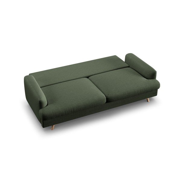 Zielona rozkładana/ze schowkiem sofa 233 cm Naomi – Micadoni -image-4