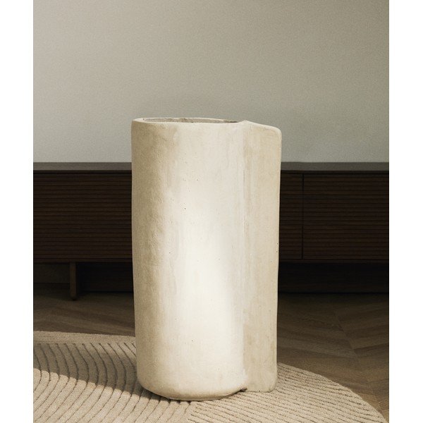 Kremowy wysoki wazon z papier mâché (wysokość 67 cm) Mireni – Kave Home-image-1