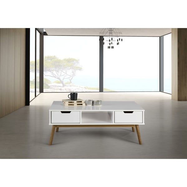 Biały stolik z litego drewna sosnowego Marckeric Baku-image-4