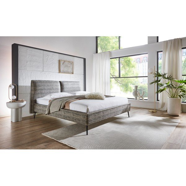 Ciemnozielone tapicerowane łóżko dwuosobowe bez stelaża 160x200 cm Infinity – Meise Möbel-image-1