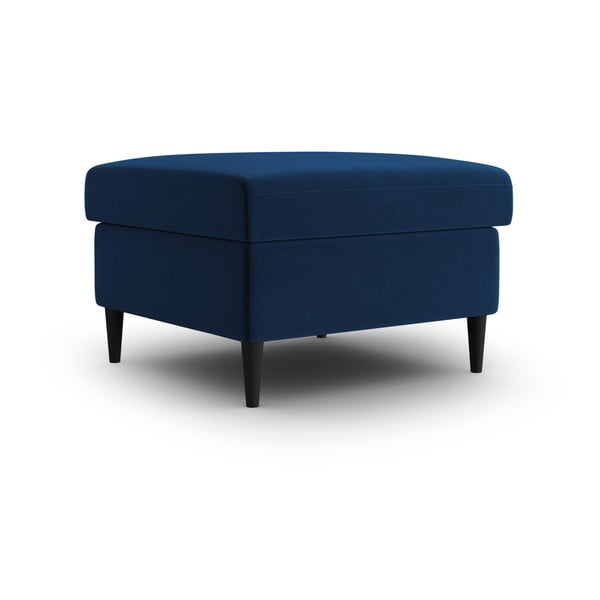 Niebieski aksamitny podnóżek Kyoto – Cosmopolitan Design-image-1