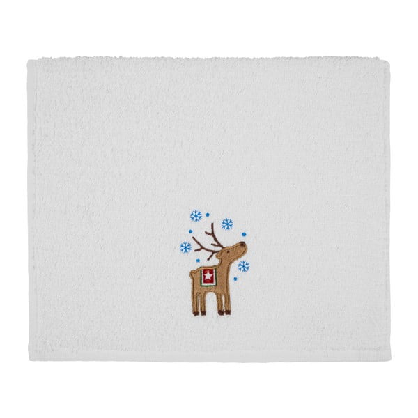 Ręcznik Christmas Reindeer White, 30x50 cm