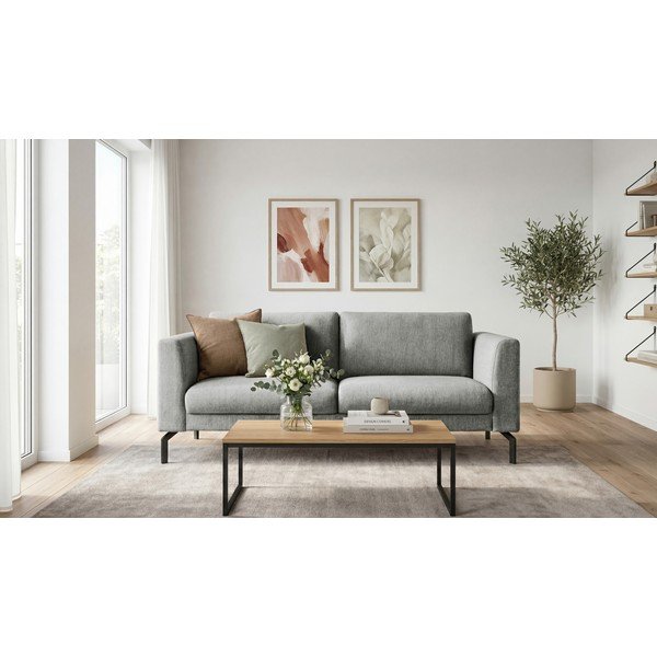 Jasnoszara sofa 165 cm Gomero – Scandic-image-1