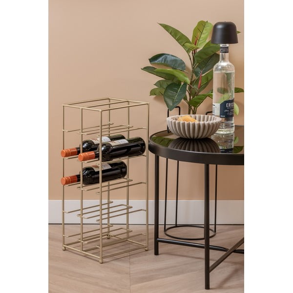 Metalowy regał na wino w kolorze złota liczba butelek 10 25x57x22,5 cm Dual Floor – PT LIVING-image-1