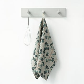 Lniany ręcznik kuchenny Linen Tales Natural Eucalyptus, 65x45 cm