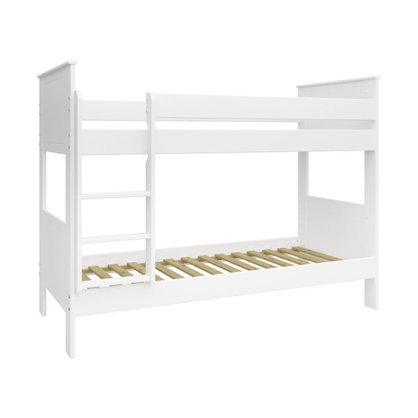 Białe piętrowe łóżko dziecięce 90x200 cm Alba – Tvilum-image-1